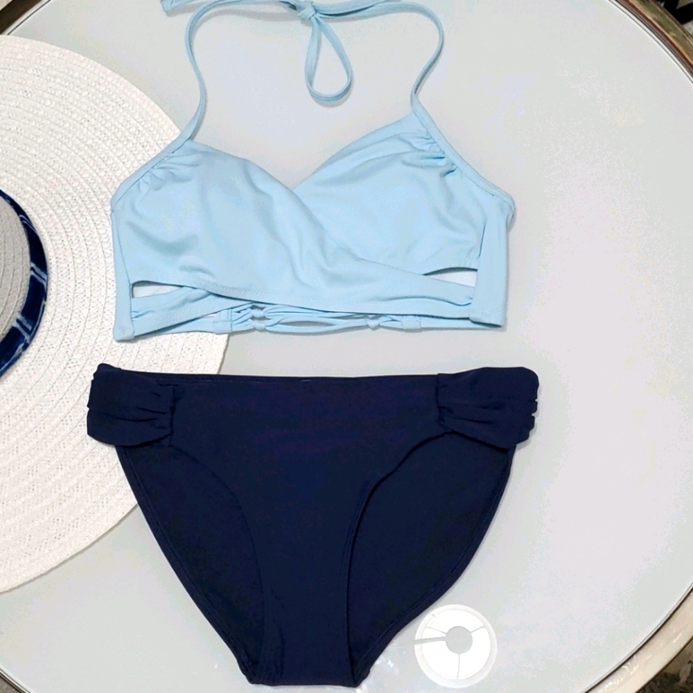 Pink bikini top and Aerie bottom Sz.S